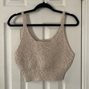Paper Cream Crane Crop Tank Top Size L #555
